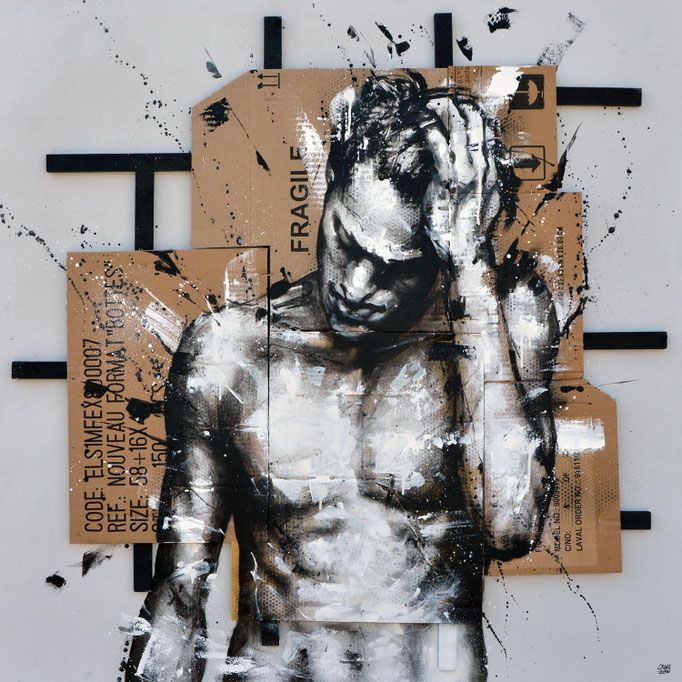 art artiste peintre contemporain portrait homme graffiti france streetart savoie chambery lyon france graffmatt