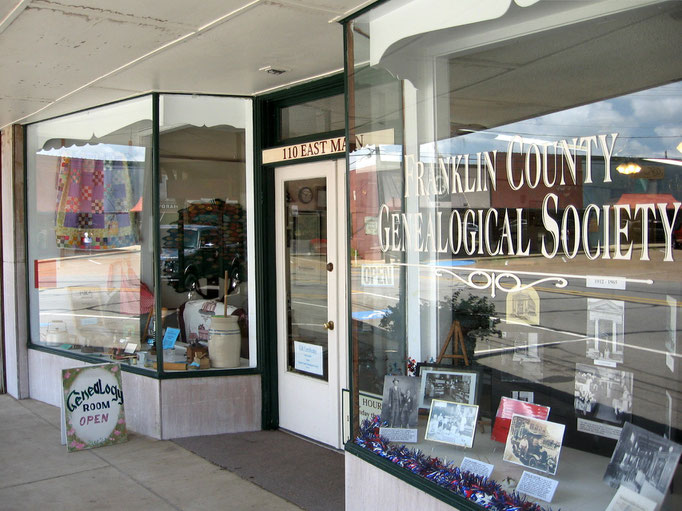 Displays at the Franklin County Genealogical Society