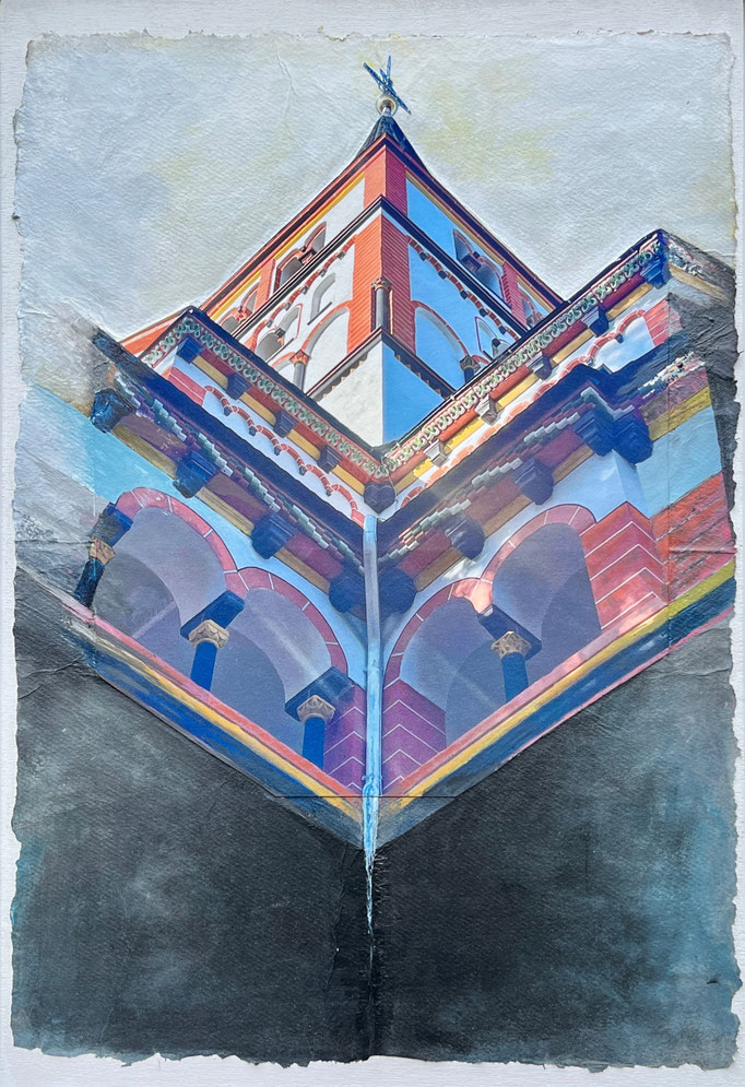 Beuel 3, 30x50cm, Acryl auf Fotodruck, 2022