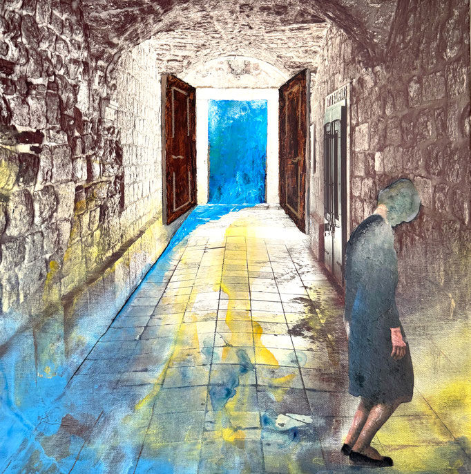 Im Licht der Schatten 3, 50x50cm, Foto und Acryl auf Leinwand, 2025