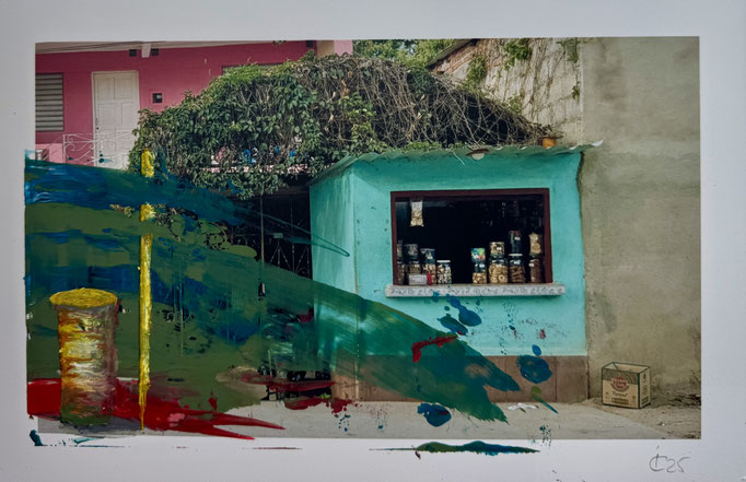 Kuba 2, 40x20cm, Acryl auf Fotodruck, 2025