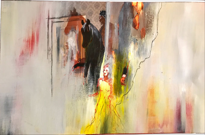 Pina 2, 50x25cm, Acryl auf Fotodruck, 2021