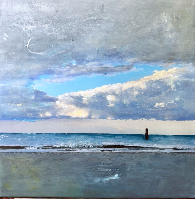 o.T., 50x50cm, Acryl auf FotoLeinwand, 2025
