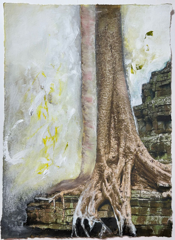 Standhaft 5, 30x40cm, Acryl auf Fotodruck, 2024