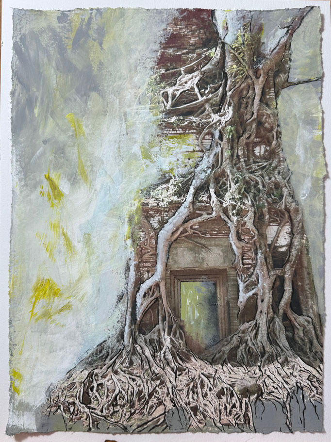 Standhaft 6, 30x40cm, Acryl auf Fotodruck, 2024
