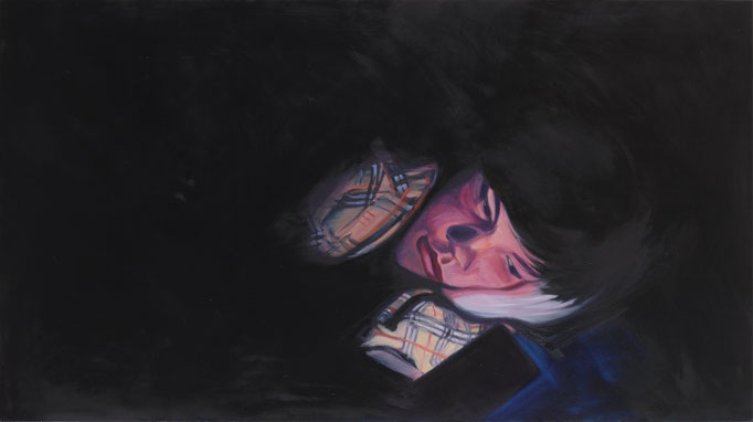  Alke Brinkmann,  „Kind XIV, Edgar“, 2021, Öl auf Leinwand, 130 x 230 cm