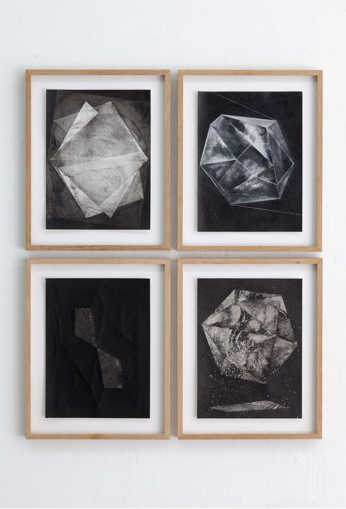 Wanda Stolle · o.T. Alle Tusche auf Aquarellpapier, je ca. 32 x 24 cm, 2015 - 2017