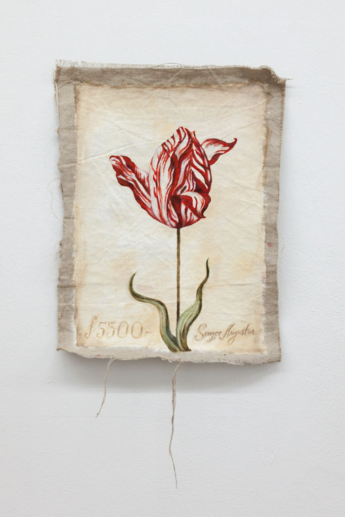 Chris Dreier ·Tulip Mania I (Semper Augustus) Acryl auf Leinwand, 57 x 34 cm, 2015