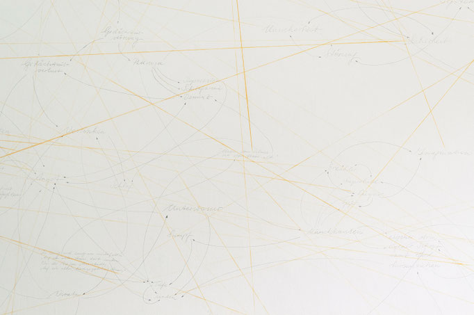 Anne Brannys · „o.T.“ Bleistift, Kreide auf Wand, 370 x 450 cm, 2015 (Detail)