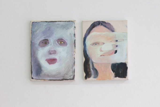 Sarah Thibault · face mask & face mask, je Öl auf Leinwand, 2016