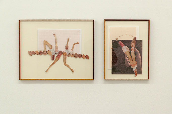 Astrid Menze · „Vorbeilaufende Ereignisse“ Papier, 40 x 50 cm, 2015 | „Zurück zum Sonntag“ Papier, 40 x 30 cm, 2015