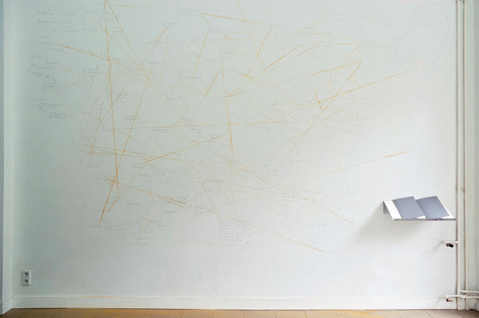 Anne Brannys · „o.T.“ Bleistift, Kreide auf Wand, 370 x 450 cm, 2015