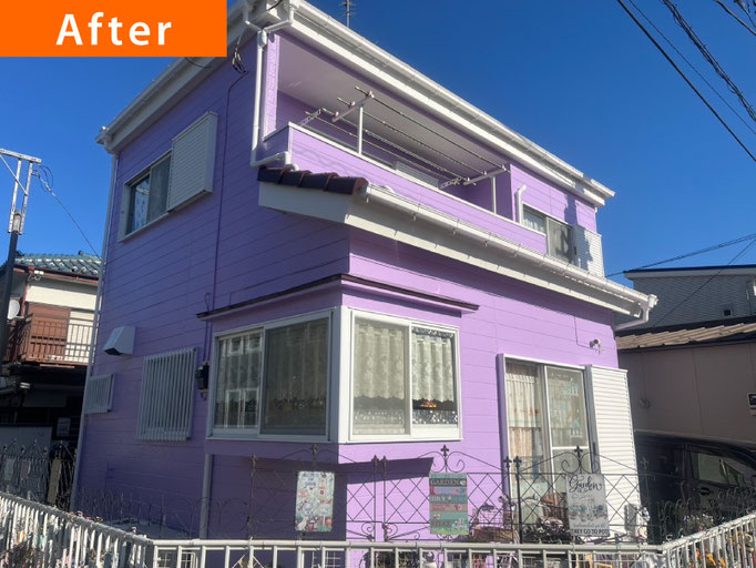 築古一軒家の塗装｜越谷市の塗装店が塗替え施工後