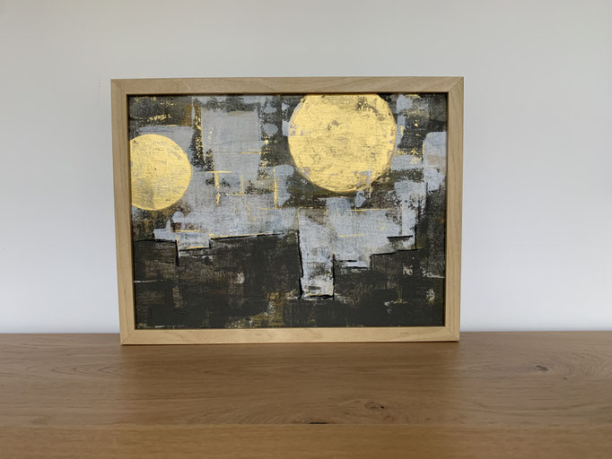 30x40 Pappe auf Leinwand 