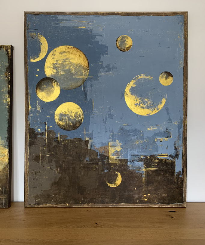 120x100x3,5 Acryl auf Leinwand 
