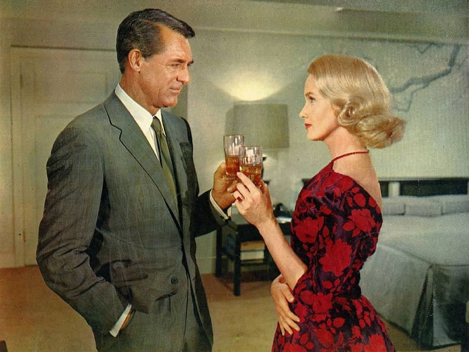 "Con la muerte en los talones" Eva Marie Saint y Cary Grant