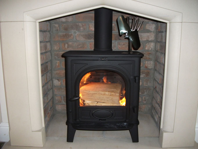 Fireplace Chamber In Retro Barn Stock Brick_Centre