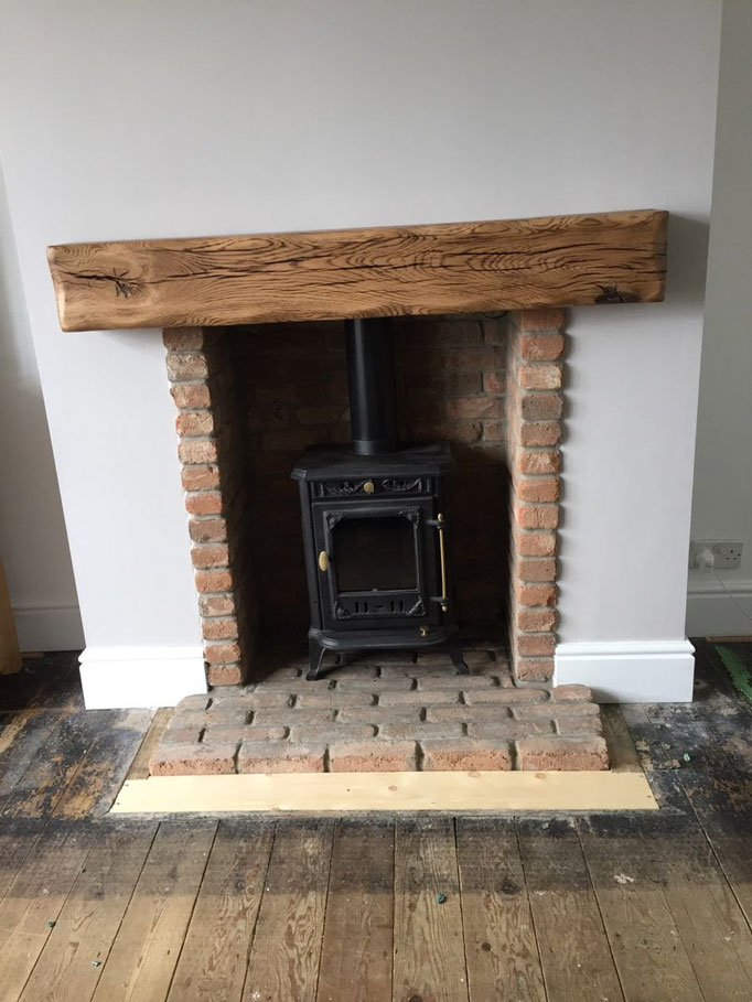 Retro Barn Stock Chamber with Side Returns and Retro Barn Stock Hearth