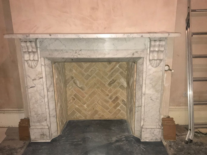 Herringbone Fireplace Chamber in Imperial London Stock