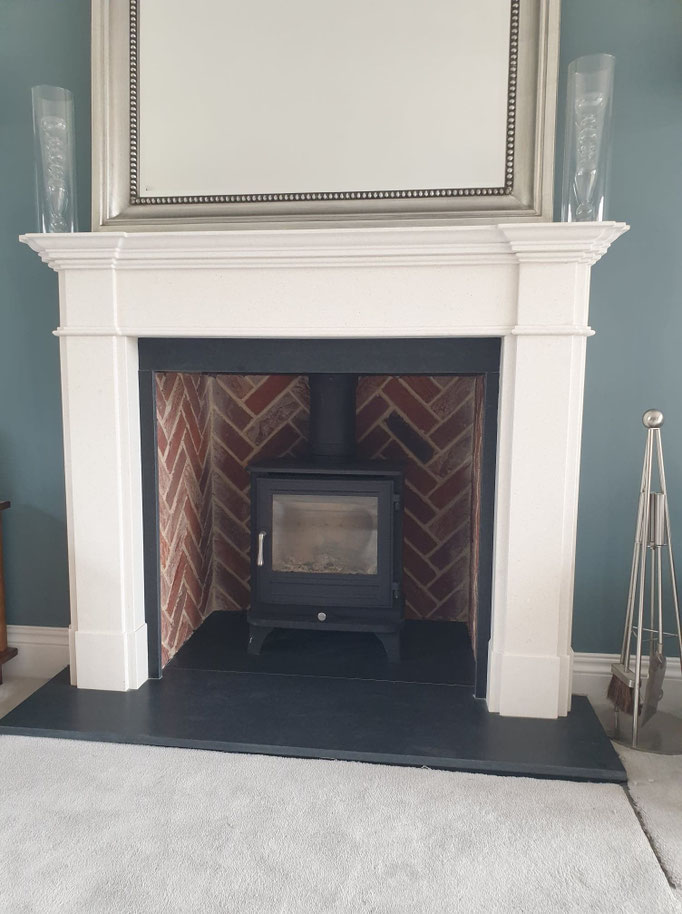Old Fulford Blend Fireplace Chamber in Herringbone Pattern