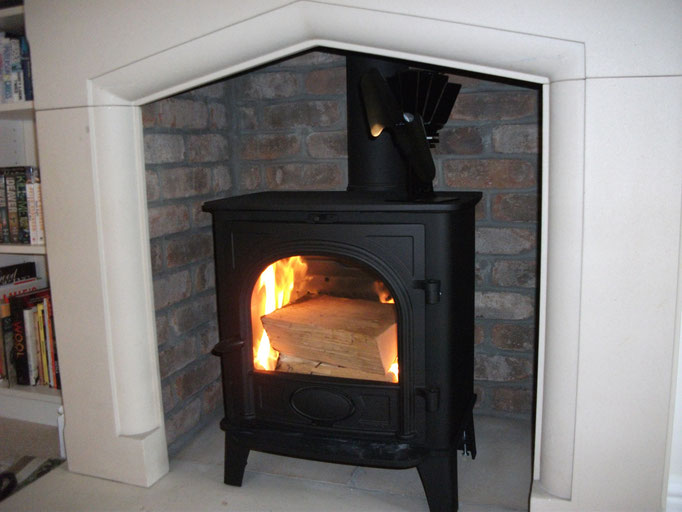 Fireplace Chamber In Retro Barn Stock Brick_Left