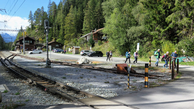 Nach der Mittagspause geht es weiter Richtung Landwasser Viadukt.