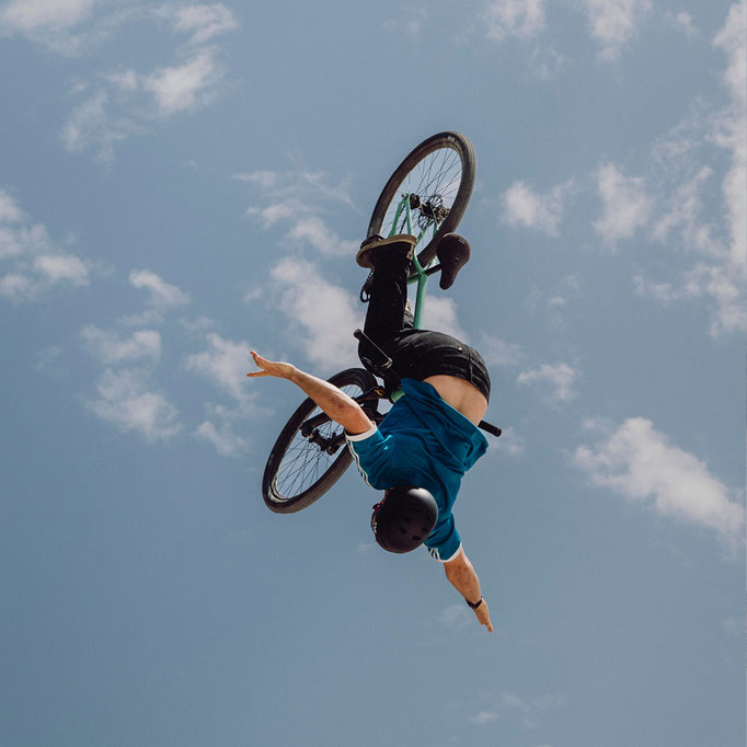 BMX Stunds auf dem Daheim Festival in Weingarten