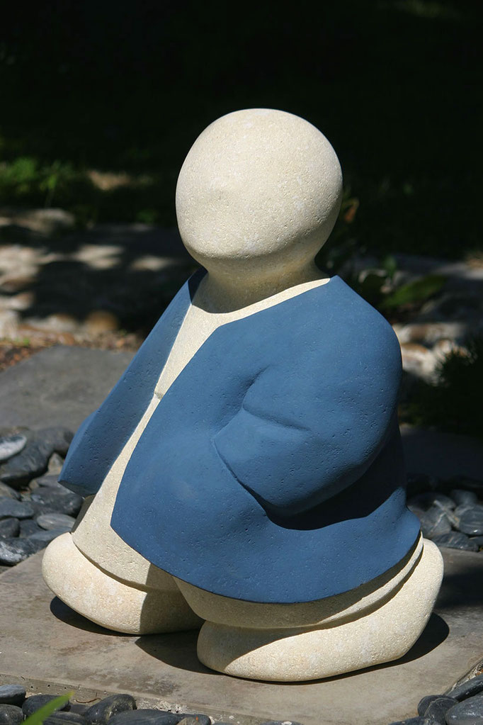 "Barnabé, la balade" - sculpture en pierre du Gard -