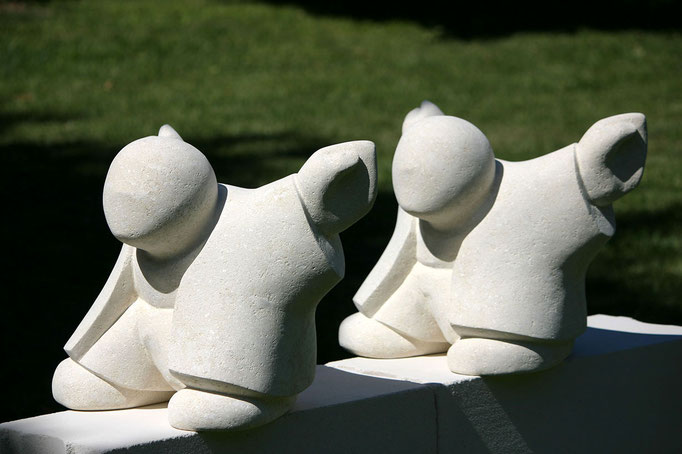 "Barnabé, l'envol" - sculptures en pierre du Gard - 