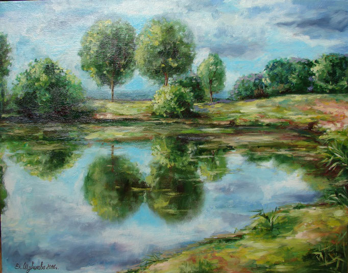 The painting "Summer. River", created in oil on canvas in 2016, became for me a work that reflects the beauty and deep meaning of nature. Summer, with its bright sun and exuberance of life, has served as a source of great inspiration for me.