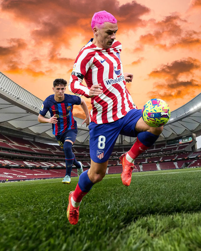 Atlético Madrid vs FC Barcelone - Avant retouche photo