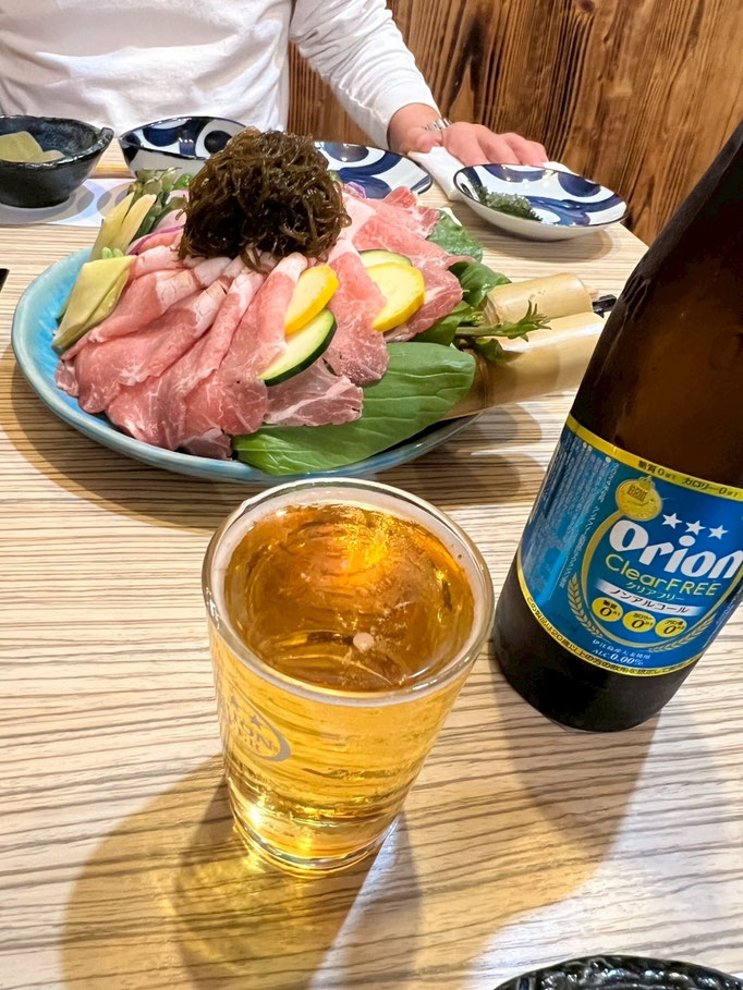 この日の〆はあぐー豚のしゃぶしゃぶ🐷