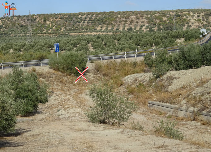 Túnel tapado por la carretera Úbeda - Jodar