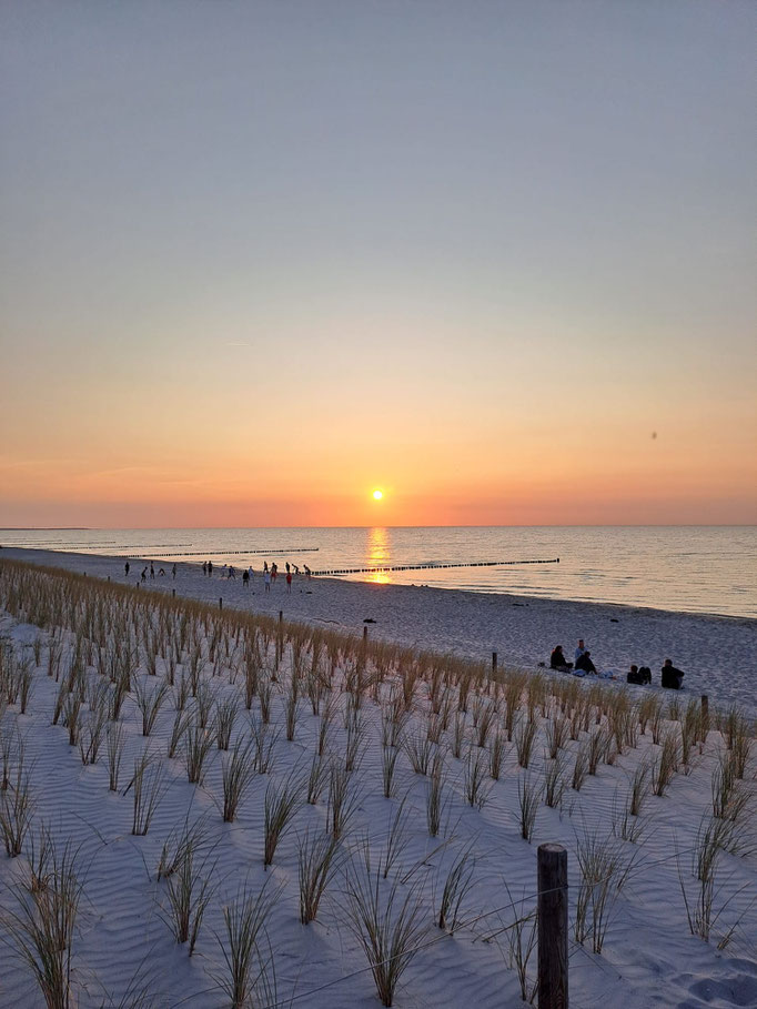 Sonnenuntergang am Strand von Zingst