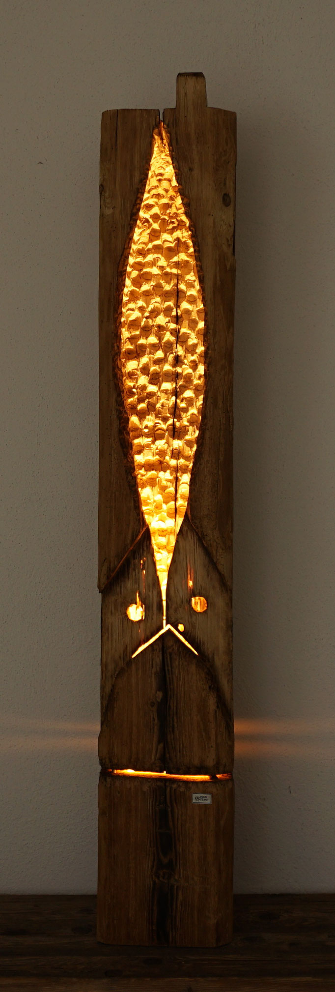 Altholz Lampe-Alter Balken-Fachwerk-Stehlampe-vomBaron