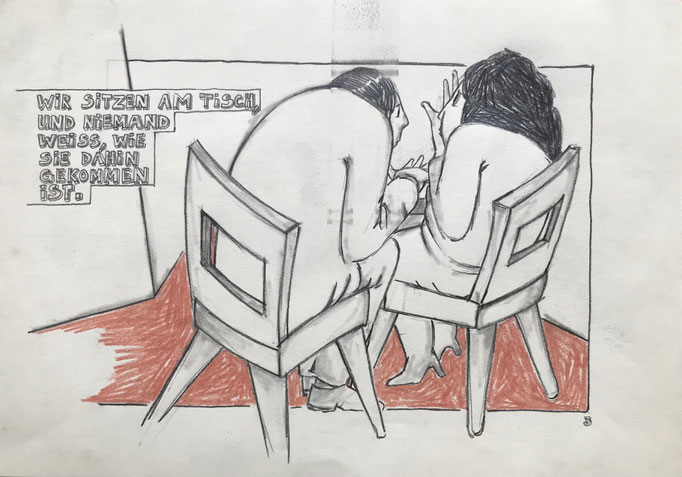 die wäscheklammer _ bleistift & farbstift