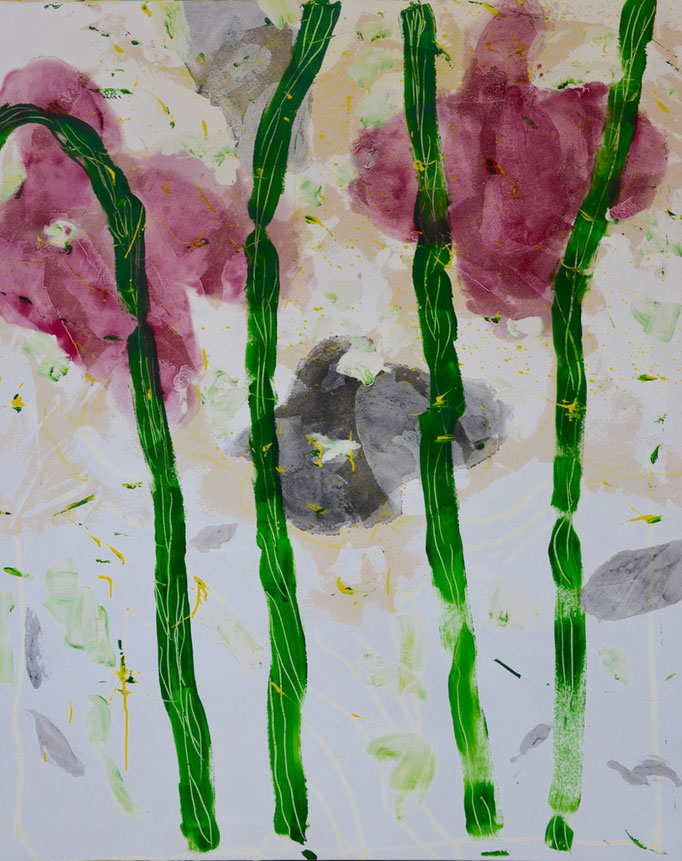 Patrick Baillet,  Abstraction végétales- 130x162cm- Galerie Gabel, Biot 