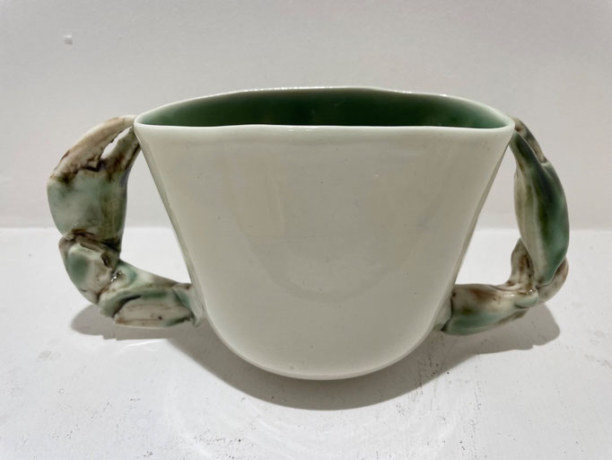 Emmanuelle Esmiol, pinces de crabe, porcelaine émaillée, Biot, Vallauris