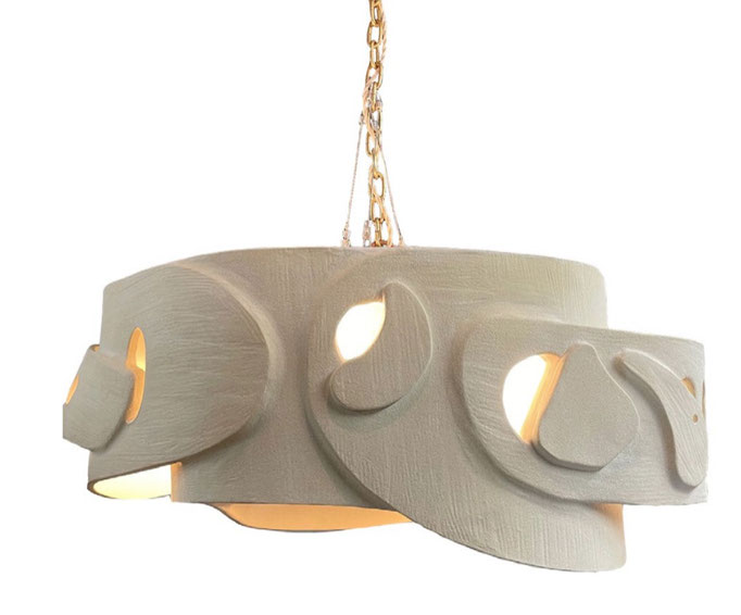 Olivia Cognet, lustre  en céramique sur commande
