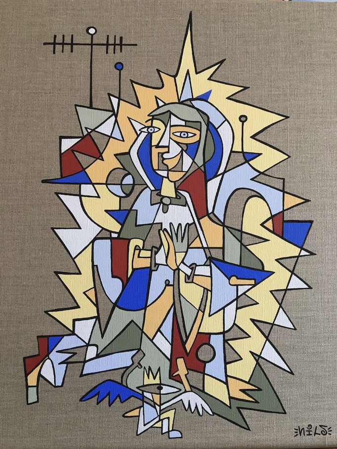Nils Inne 40X50cm acrylique sur toile-Urban art-Galerie Gabel Biot