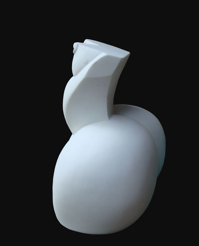 Thierry Pelletier- sculpture en marbre de Carrare 45cm-Galerie d'art Biot-Côte d'Azur