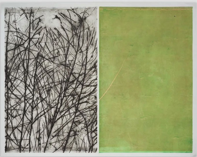 Matthieu ASTOUX- gravure marouflée sur toile 160X130cm, Galerie Gabel- Biot-Côte d'Azur