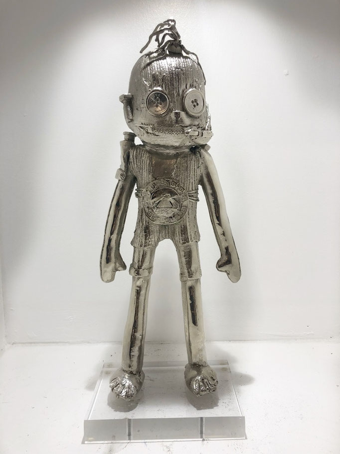 George sculpteur, Doodle, sculpture en bronze, pièce unique. Galerie Gabel, Biot