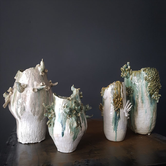 Mélanie Broglio-Grès émaillé multicuissons, 1200° 40/25cm-Galerie Gabel-Biot