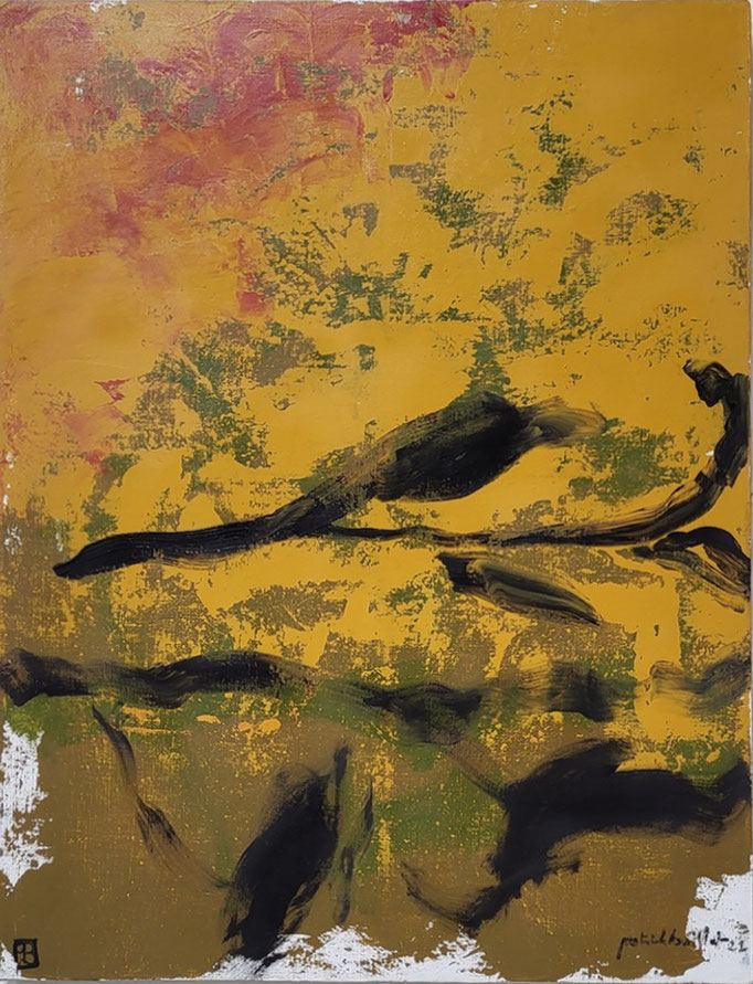Patrick Baillet, Abstraction vegetale 1 :100x140cm- Galerie Gabel, Biot
