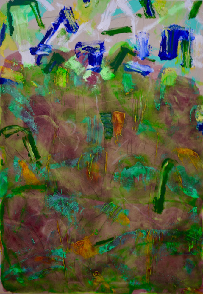 Patrick Baillet,  Abstraction végétales- 114x162cm- Galerie Gabel, Biot 