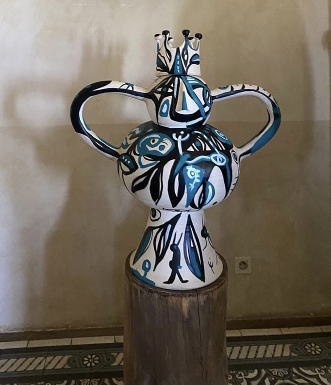 Erick Ifergan, sculpture en céramique, pièces uniques . Galerie d'art Biot village. Galerie Gabel