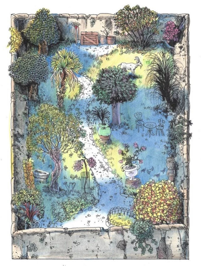  Frank Zeidler, Dessin original , encres, aquarelle, crayon. 28X38cm-  Galerie Gabel, Biot -  Galerie Gabel, Biot