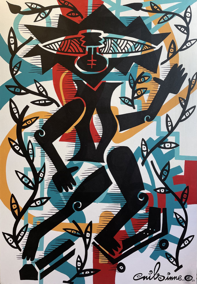 Nils Inne acrylique sur toile : 116X81cm