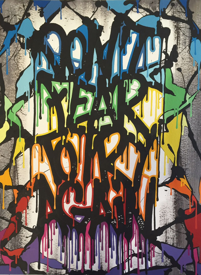 Jérémy Besset-peinture sur papier épais, encadré-Galerie Gabel-Biot